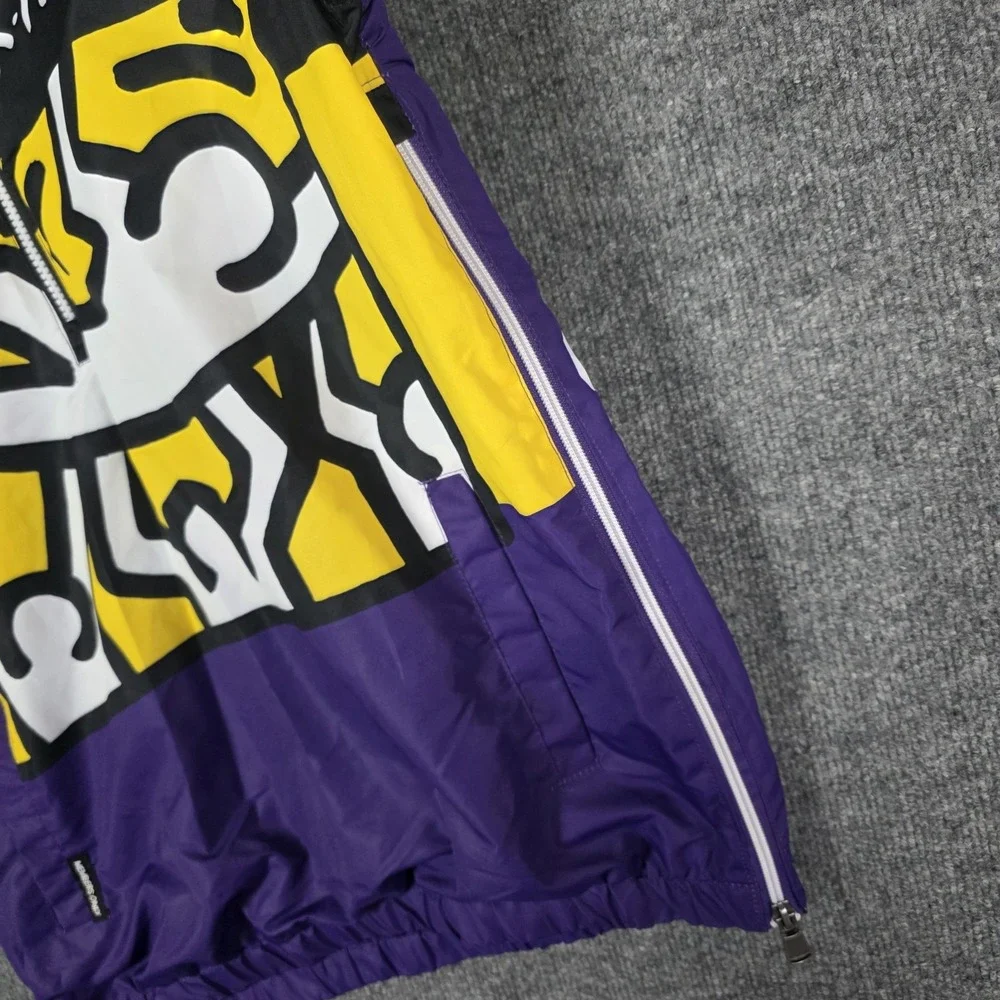 Members Only x Keith Haring Jacket Small Crowd Surfing Art Windbreaker 1/4 Zip - Picture 5 of 10